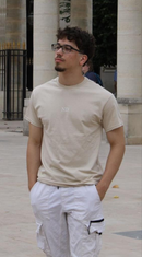 T-shirt Unisex Beige Streetwear