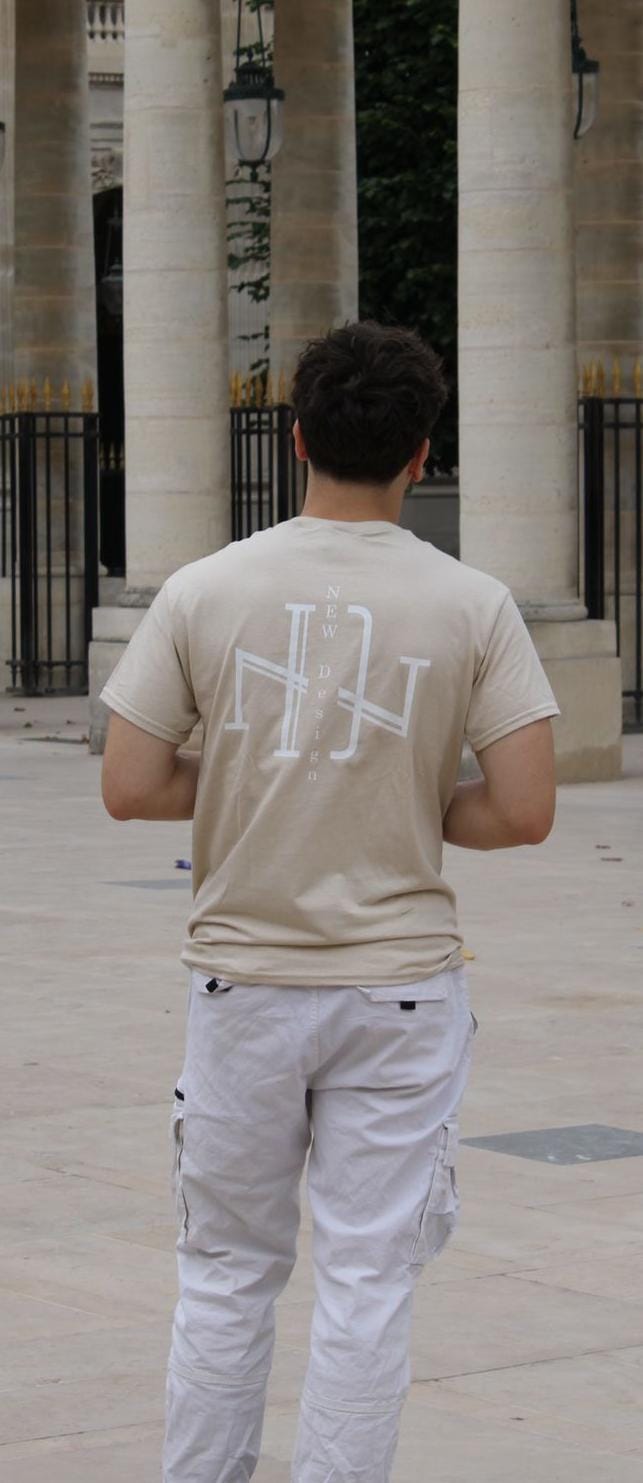 T-shirt Unisex Beige Streetwear